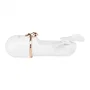 Orbegozo HF 2500 Ventilador de Mano Portátil Blanco/Oro Rosado con Funda